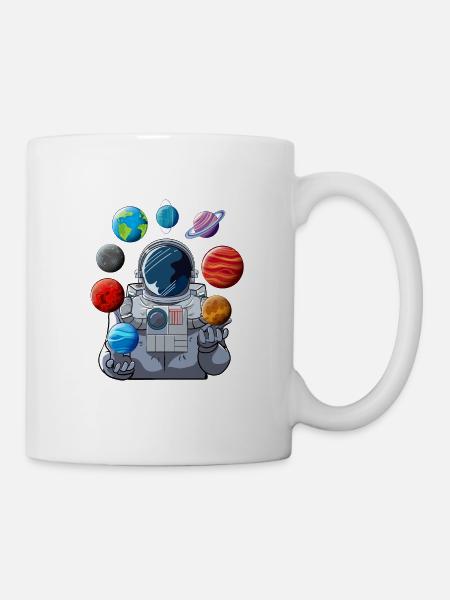Jongleur planète astronaute - Mug blanc - blanc