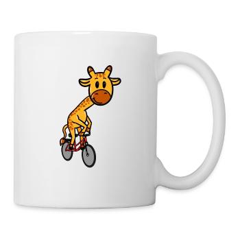 Girafe à vélo - Mug blanc - blanc - Droite