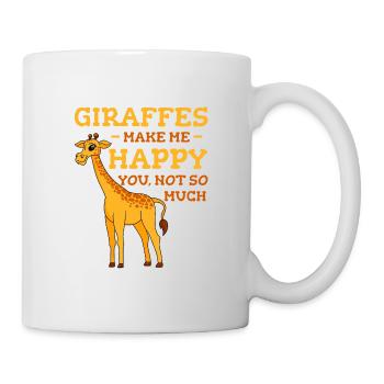 Les girafes me rendent heureux - Mug blanc - blanc - Droite
