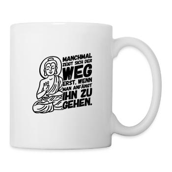 Buddha Weg Buddhismus II - Tasse - Weiß - Rechts