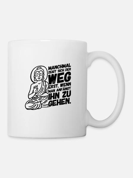 Buddha Weg Buddhismus II - Tasse - Weiß