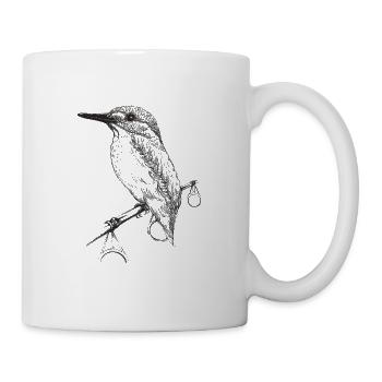 Les amoureux de la nature à la pêche - Mug blanc - blanc - Droite