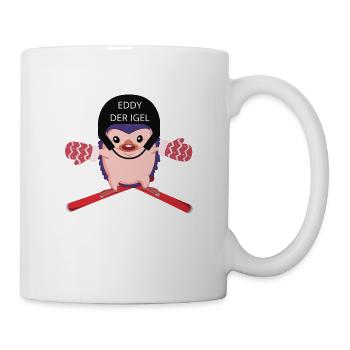 Eddie the Igel - Skispringer Igel - Eddy - - Tasse - Weiß - Rechts