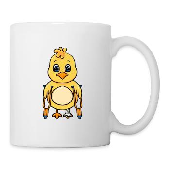 Chick with broken leg - Mug - white - Right
