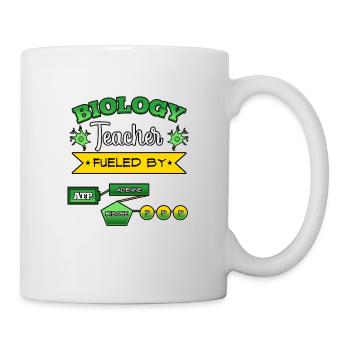 Biology Teacher Fueled By ATP Adenine - Mug - white - Right