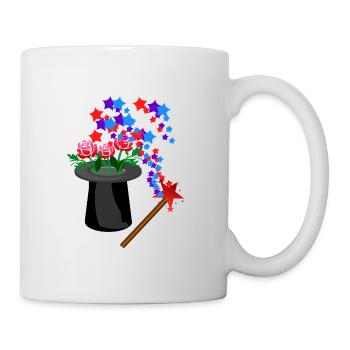 Magic Hat Wand Flowers Stars - Mug - white - Right