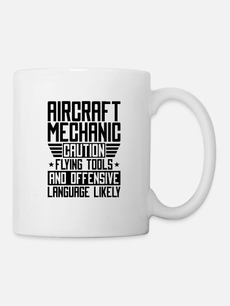 Fluggerätmechaniker Flugzeug Mechaniker Geschenk - Tasse - Weiß