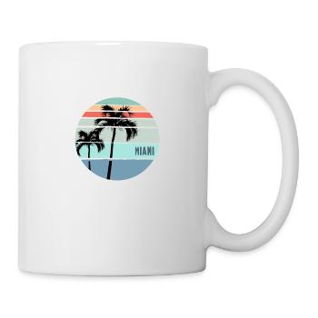 Cool Miami Floride Palm Tree Souvenir de vacances - Mug blanc - blanc - Droite