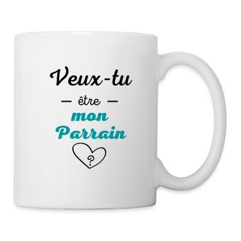 Veux tu être mon parrain ? idée cadeau - Mug blanc - blanc - Droite