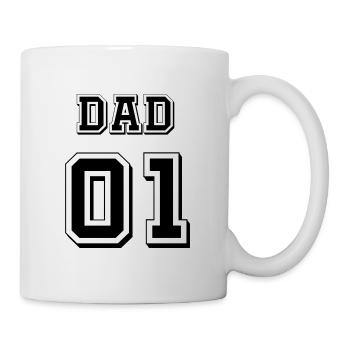 DAD 01 Number one - Mug blanc - blanc - Droite