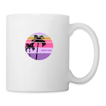 Coole Newport Beach California Palm Tree Artistic - Tasse - Weiß - Rechts