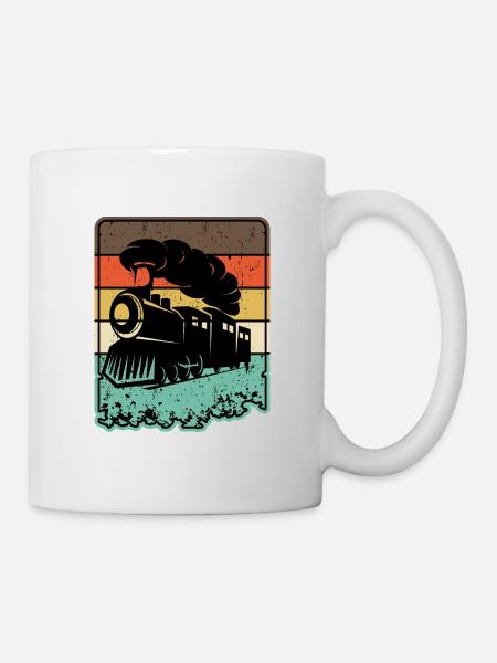 Retro-Zug - Tasse - Weiß
