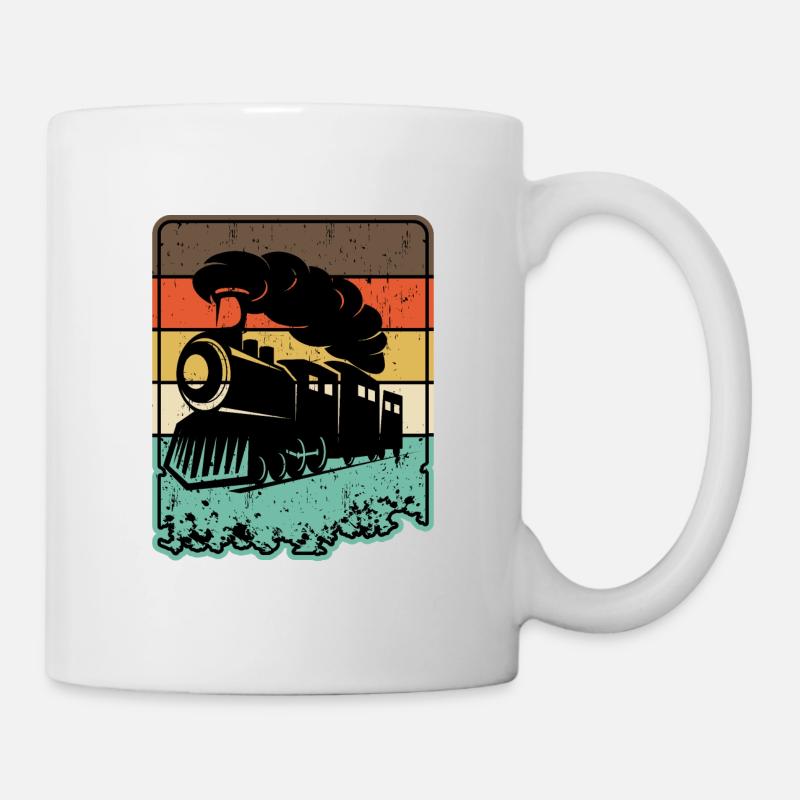Retro-Zug - Tasse - Weiß