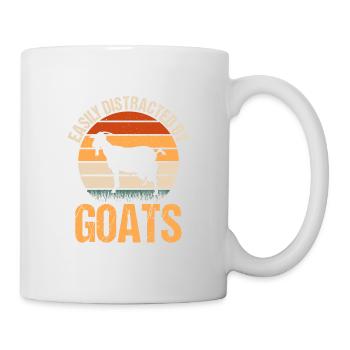 Easily Distracted By Goats - Mug - white - Right