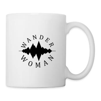 WANDER WOMAN, lustige Wandersprüche, wandern - Tasse - Weiß - Rechts