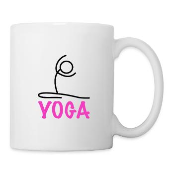 Entraînement de yoga - Mug blanc - blanc - Droite
