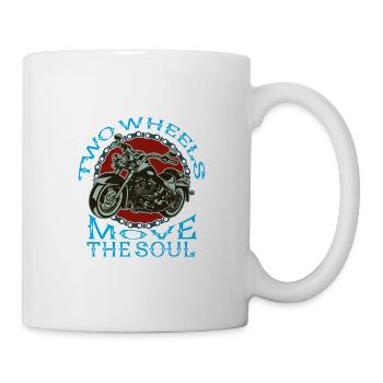 Motorrad Zwei Räder bewegen die Seele - Tasse - Weiß - Rechts