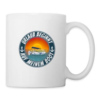 Boot Urlaub Motorboot als Gruppe - Tasse - Weiß - Rechts