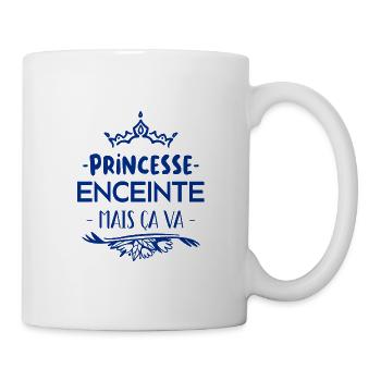une princesse et enceinte - Mug blanc - blanc - Droite