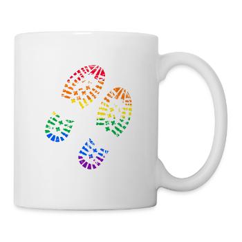 LGBT Footprint of LGBTQ Tolerance - Mug - white - Right