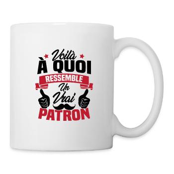 Voilà à quoi ressemble un vrai patron - Mug blanc - blanc - Droite