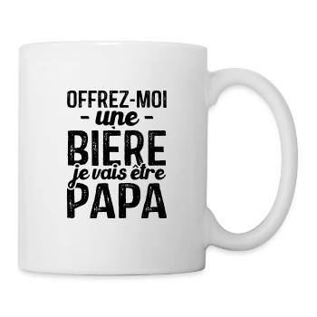 Offrez moi une bière je vais être papa - Mug blanc - blanc - Droite
