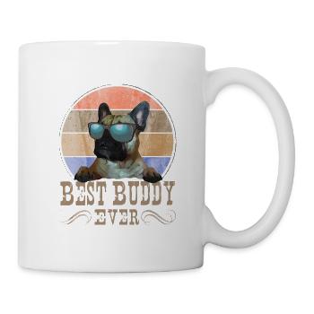 Best Buddy, Frenchie, Bully, Bester Freund, - Tasse - Weiß - Rechts