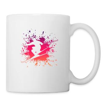 Skiing Splash ski skiing - Tasse - Weiß - Rechts