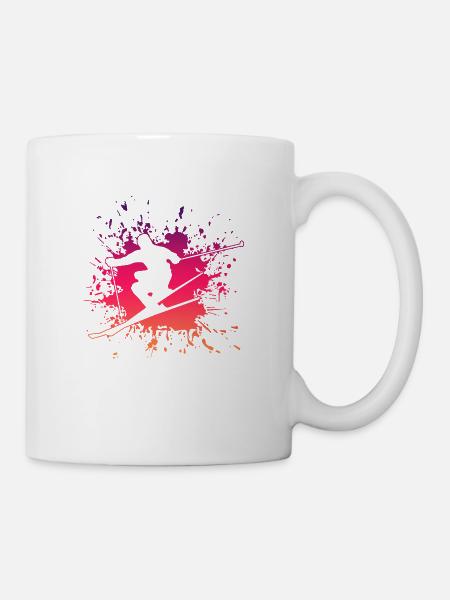 Skiing Splash ski skiing - Tasse - Weiß
