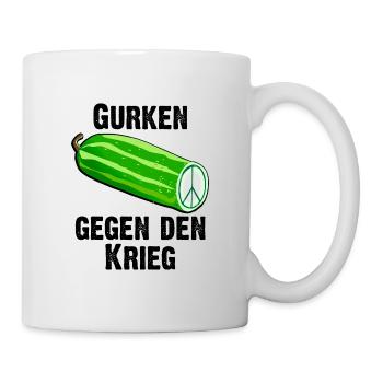 Gurken gegen den Krieg - Tasse - Weiß - Rechts