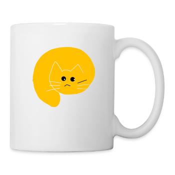 Katze gelb - Tasse - Weiß - Rechts