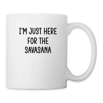 Cooler Yoga Spruch Geschenk Yogi - Tasse - Weiß - Rechts