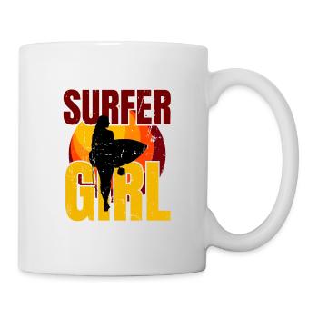Surfer Girl Cool Surfing Vintage Surf Summer - Mug - white - Right