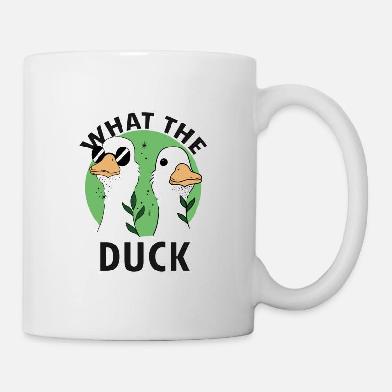 Qu’est-ce que le canard drôle cool canards - Mug blanc - blanc