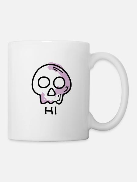 Crâne - Salut - Mug blanc - blanc