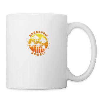 Rétro Kaanapali Maui Hawaii Souvenir Vintage Palm - Mug blanc - blanc - Droite