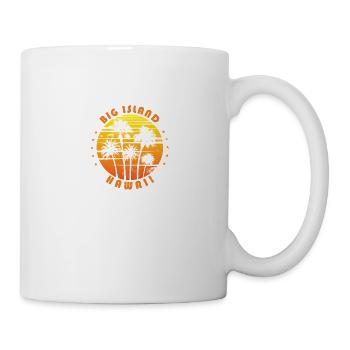 Retro Big Island Hawaii Souvenir Vintage Palme - Tasse - Weiß - Rechts