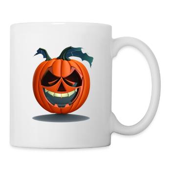 Halloween Kürbis - Tasse - Weiß - Rechts