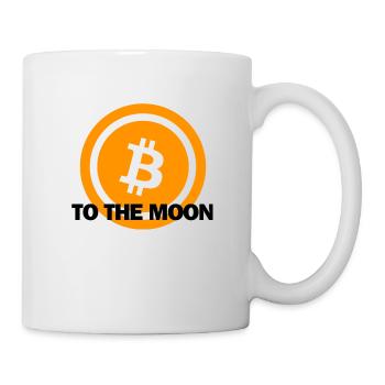 Bitcoin sur la lune - Mug blanc - blanc - Droite