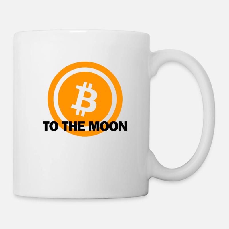 Bitcoin to the moon - Tasse - Weiß