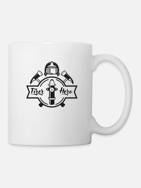 Fire Hero - Tasse - Weiß