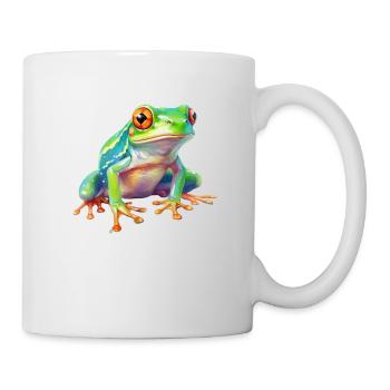 Wasserfarbe Frosch - Tasse - Weiß - Rechts