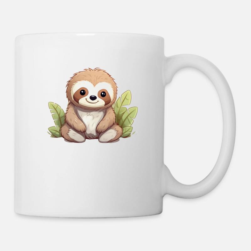 Paresseux kawaii - Mug blanc - blanc