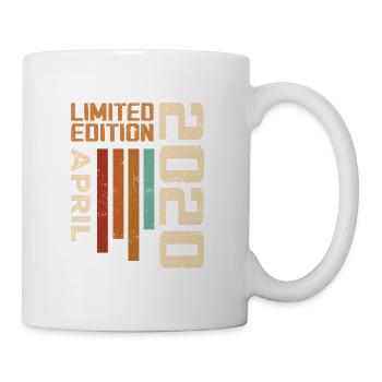 Geboren im April 2020 Geburtstagsgeschenk 2020 Retro - Tasse - Weiß - Rechts