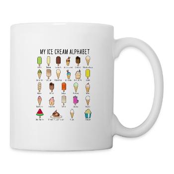 Types Of Ice Cream Alphabet A-Z Ice Cream Lover - Mug - white - Right