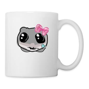 Hamster, illustration, drawing, sad hamster - Mug - white - Right