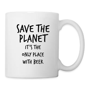 Save The Planet - Tasse - Weiß - Rechts