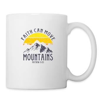 Faith can move Mountains, Christian gift. - Mug - white - Right