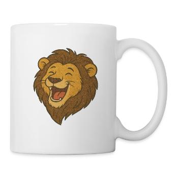 Loewe_der_lacht - Tasse - Weiß - Rechts