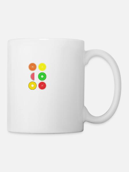 DIGITAL - FRUIT fruits numérique Hipster - Mug blanc - blanc